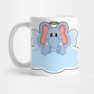 Elephant Angel Clouds Mug